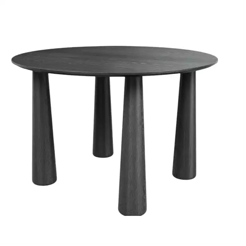 HomeRoots 67 Black Solid Wood Oval Dining Table