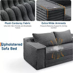 Canapé convertible SunnyFurn 75 avec 2 oreillers - Canapé-lit pliant 2-en-1, sans assemblage, pour salon et chambre à coucher