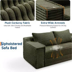 Canapé convertible SunnyFurn 75 avec 2 oreillers - Canapé-lit pliant 2-en-1, sans assemblage, pour salon et chambre à coucher