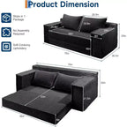 Canapé convertible SunnyFurn 75 avec 2 oreillers - Canapé-lit pliant 2-en-1, sans assemblage, pour salon et chambre à coucher