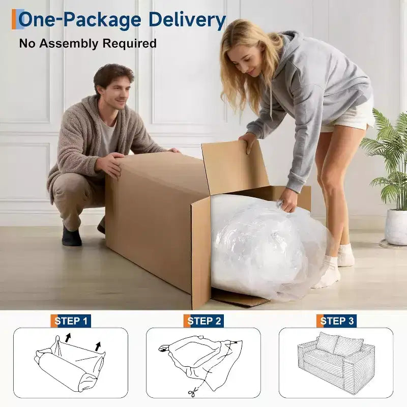 Canapé convertible SunnyFurn 75 avec 2 oreillers - Canapé-lit pliant 2-en-1, sans assemblage, pour salon et chambre à coucher