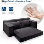 Canapé convertible SunnyFurn 75 avec 2 oreillers - Canapé-lit pliant 2-en-1, sans assemblage, pour salon et chambre à coucher