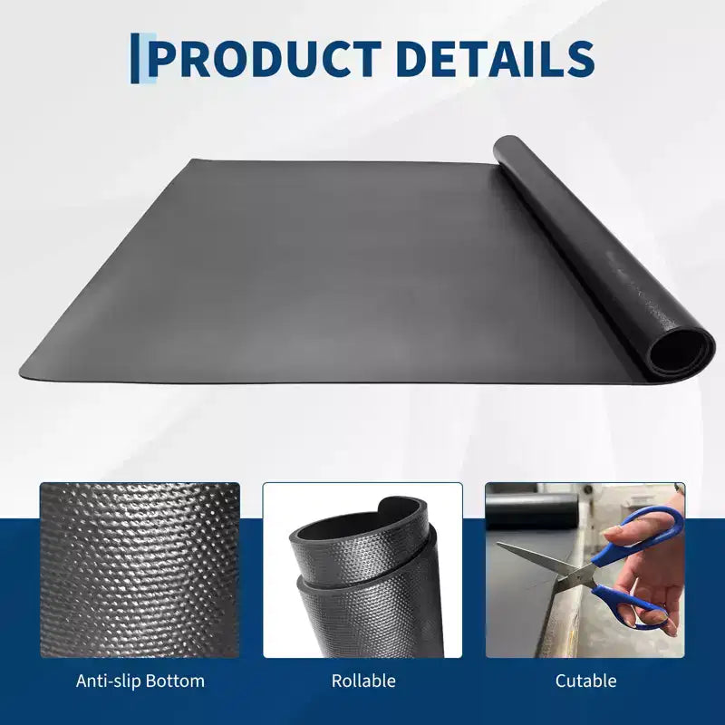 Tapis de danse portable en PVC de 4'x6', tapis de danse antidérapant de 5 mm d'épaisseur résistant aux rayures pour le ballet, le jazz, les claquettes, le yoga, le Pilates et l'exercice à domicile