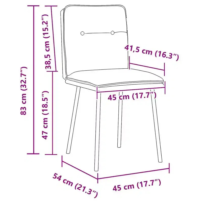 vidaXL Chaises de salle à manger lot de 4 Velours noir (100 % polyester), contreplaqué, métal