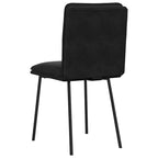 vidaXL Chaises de salle à manger lot de 4 Velours noir (100 % polyester), contreplaqué, métal