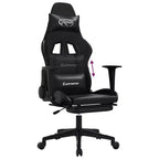 vidaXL Chaise de jeu similicuir noir et vert, métal, contreplaqué, mousse