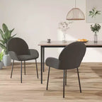 vidaXL Chaises de salle à manger, 2 pcs, gris foncé