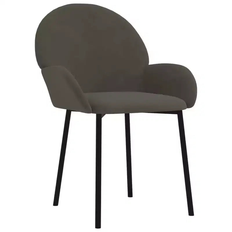 vidaXL Chaises de salle à manger, 2 pcs, gris foncé