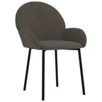 vidaXL Chaises de salle à manger, 2 pcs, gris foncé