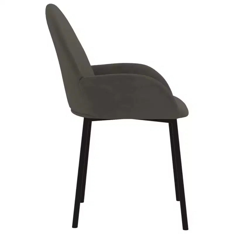 vidaXL Chaises de salle à manger, 2 pcs, gris foncé