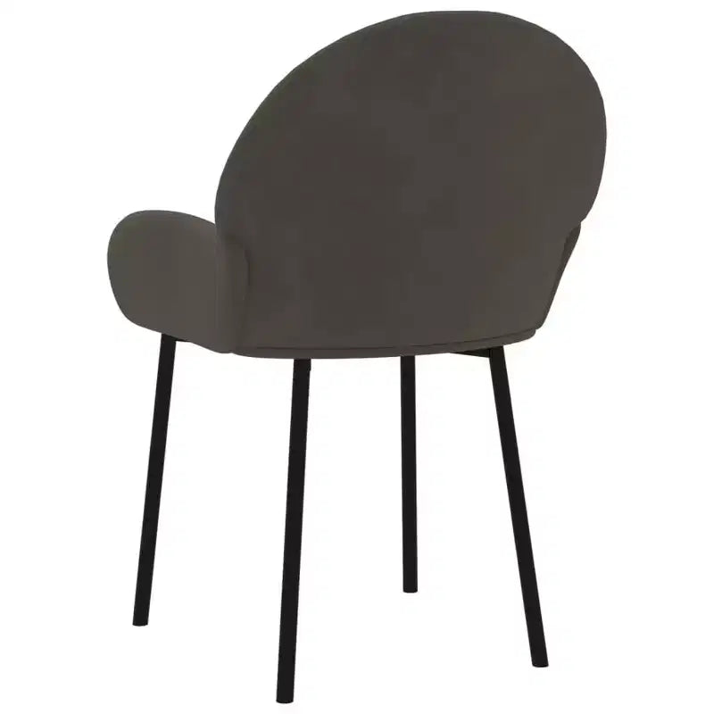 vidaXL Chaises de salle à manger, 2 pcs, gris foncé