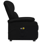 vidaXL Fauteuil inclinable de massage à levage assisté en similicuir noir