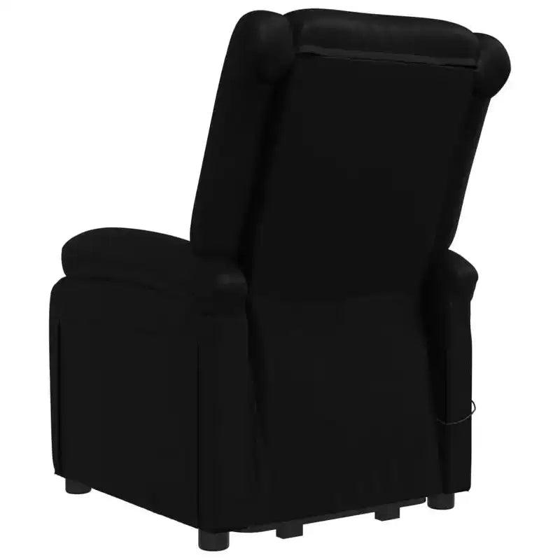 vidaXL Fauteuil inclinable de massage à levage assisté en similicuir noir