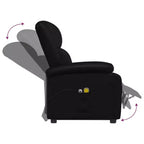 vidaXL Fauteuil inclinable de massage à levage assisté en similicuir noir
