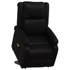 vidaXL Fauteuil inclinable de massage à levage assisté en similicuir noir