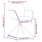 vidaXL Lot de 2 chaises de salle à manger pivotantes Gris clair