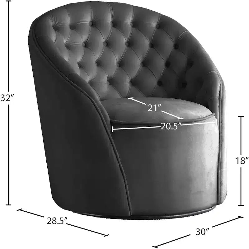 Chaise en velours Alessio Meridian Furniture