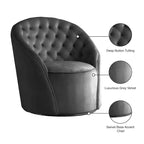 Chaise en velours Alessio Meridian Furniture