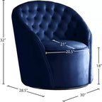Chaise en velours Alessio Meridian Furniture