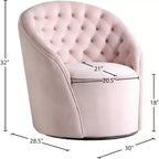 Chaise en velours Alessio Meridian Furniture