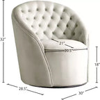 Chaise en velours Alessio Meridian Furniture