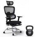 Ergonomic High Back Mesh Office Gaming Chair, 400lb Heavy Duty Capacity with Flip-Up Arms, Adjustable Headrest, Lumbar and Leg Support, Reclining