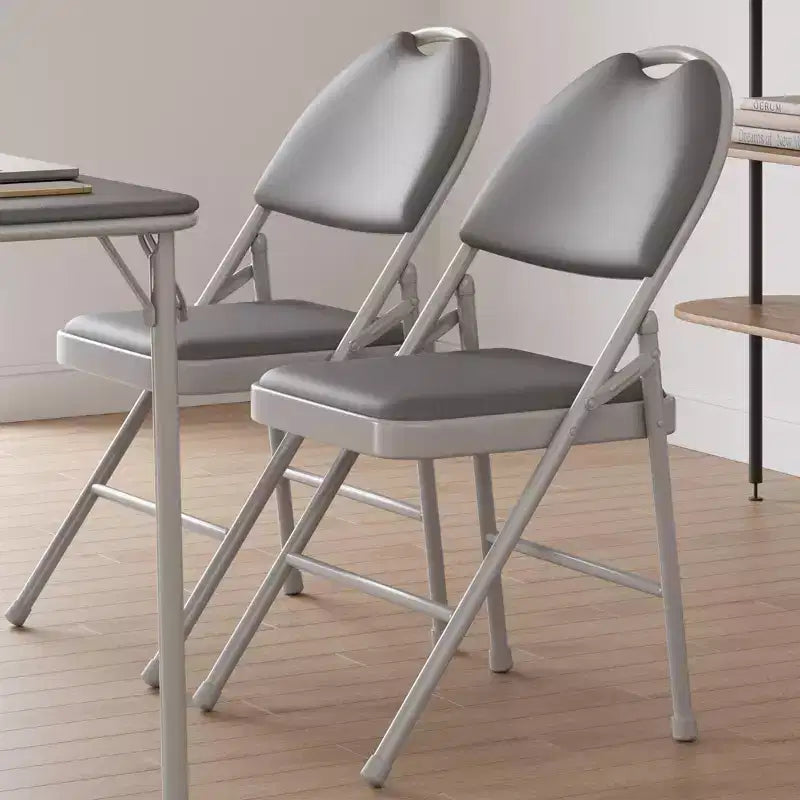 Lot de 4 chaises pliantes rembourrées Chaises pliantes rembourrées en cuir PU avec coussin moelleux, cadre métallique, dossier haut, portables pour la maison, le bureau, les fêtes