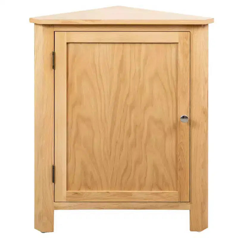 vidaXL Meuble d'angle Marron Bois de chêne massif Meuble d'angle compact