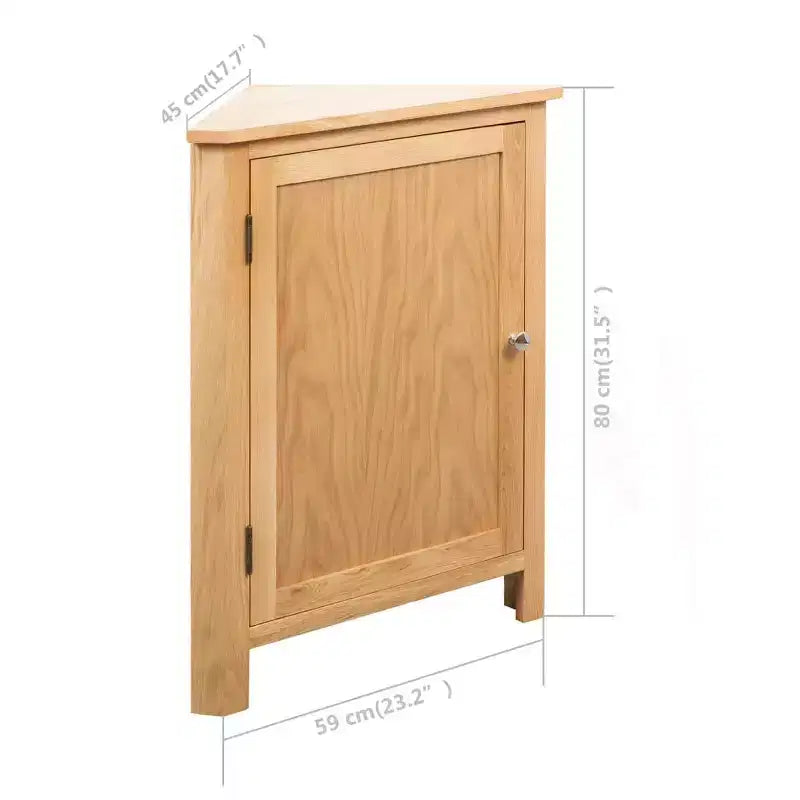 vidaXL Meuble d'angle Marron Bois de chêne massif Meuble d'angle compact