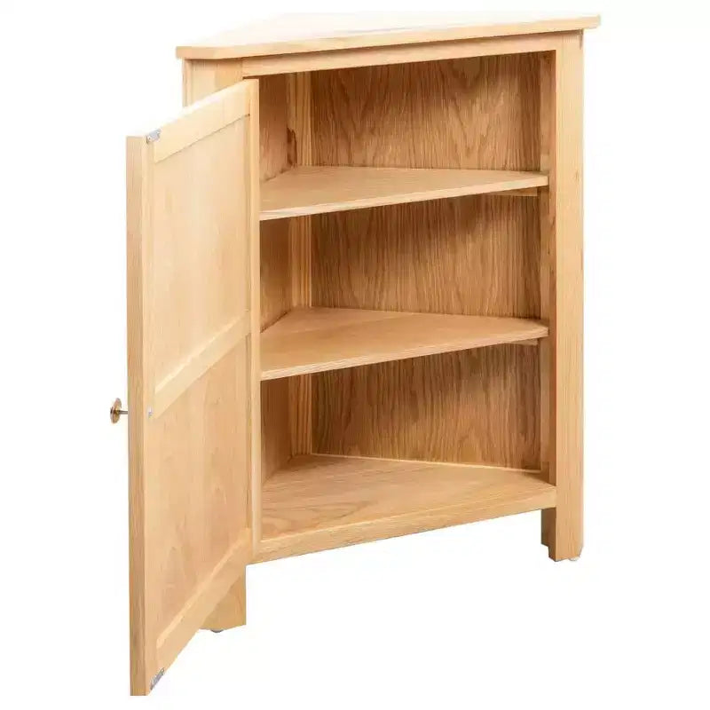 vidaXL Meuble d'angle Marron Bois de chêne massif Meuble d'angle compact