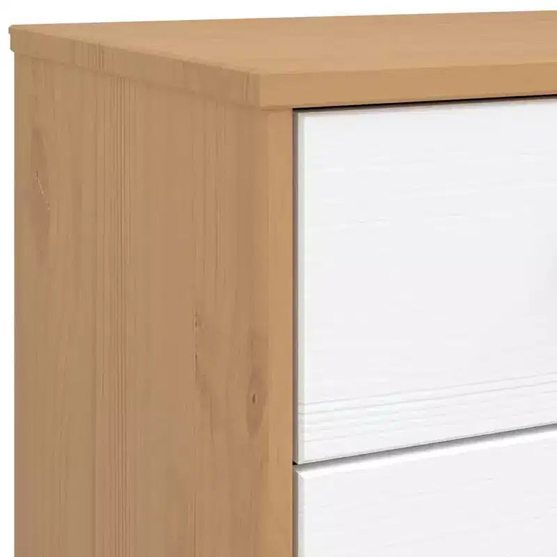 vidaXL Commode de rangement blanc et marron