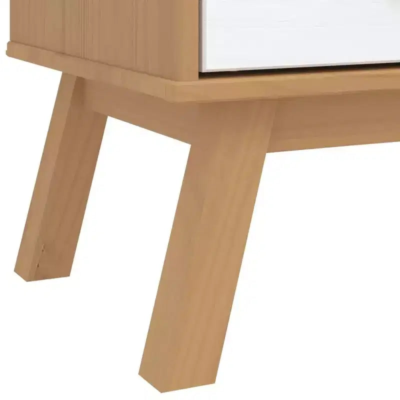 vidaXL Commode de rangement blanc et marron