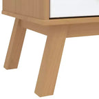 vidaXL Commode de rangement blanc et marron