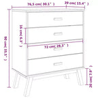 vidaXL Commode de rangement blanc et marron