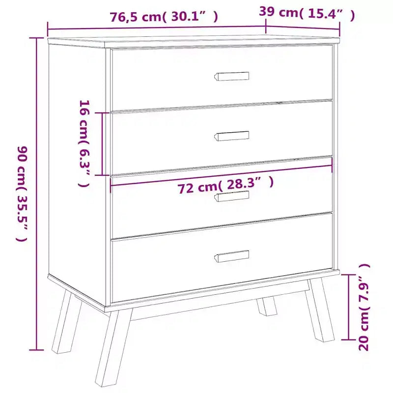 vidaXL Commode de rangement blanc et marron