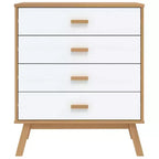 vidaXL Commode de rangement blanc et marron
