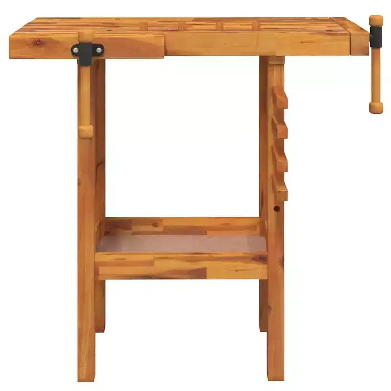 vidaXL Établi avec étaux 36,2x18,9x32,7 Bois d'acacia massif