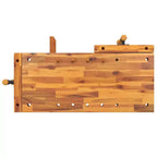 vidaXL Établi avec étaux 36,2x18,9x32,7 Bois d'acacia massif
