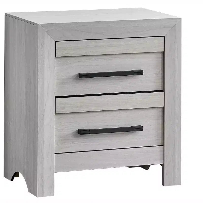 Table de chevet Passion Furniture Rustica 2 tiroirs de 61 cm de large