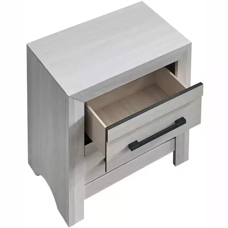 Table de chevet Passion Furniture Rustica 2 tiroirs de 61 cm de large