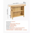 Meuble de bar VEVOR, Table de bar à vin 3 niveaux avec étagères de rangement, Boîte de rangement pour ouvre-bouteilles et Patins réglables, Repose-pieds noir, Marron clair