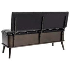 vidaXL Banc de rangement crème Bois d'ingénierie 110 cm Banc de rangement