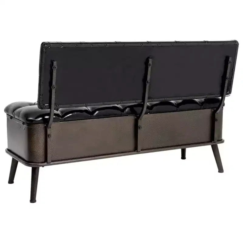 vidaXL Banc de rangement crème Bois d'ingénierie 110 cm Banc de rangement