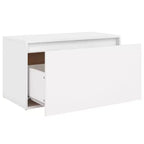 vidaXL Banc Blanc Bois d'ingénierie 80x40x45 cm Banc Rectangulaire