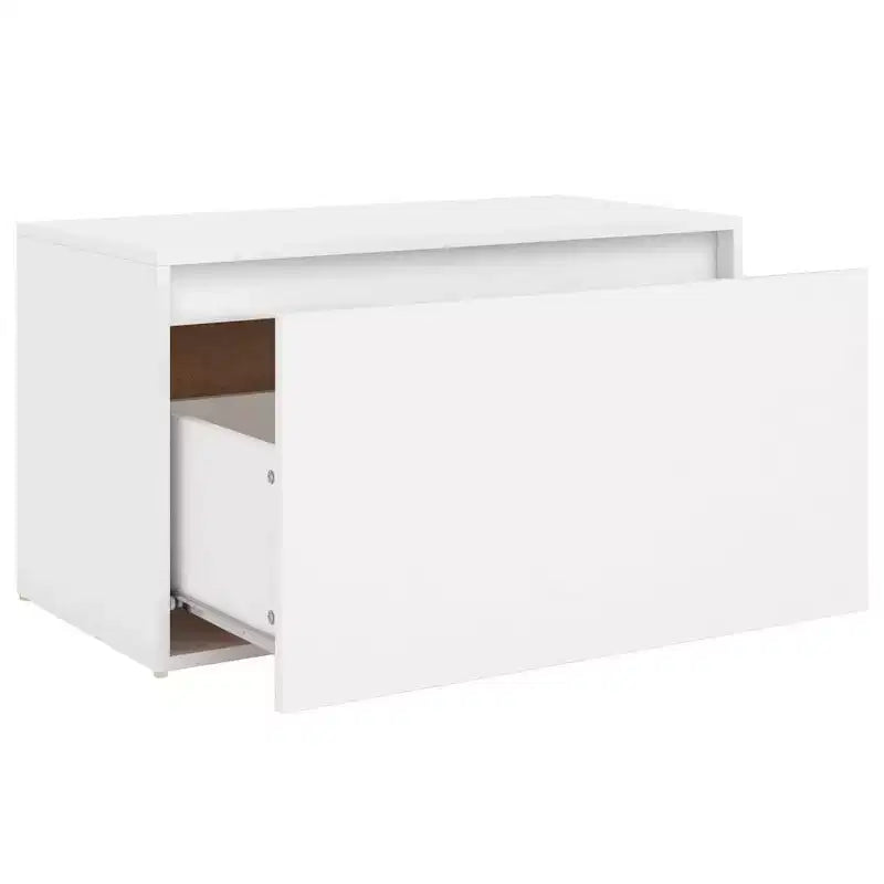 vidaXL Banc Blanc Bois d'ingénierie 80x40x45 cm Banc Rectangulaire