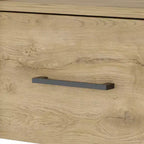HomeRoots Table de chevet flottante 10 tiroirs aspect bois beige