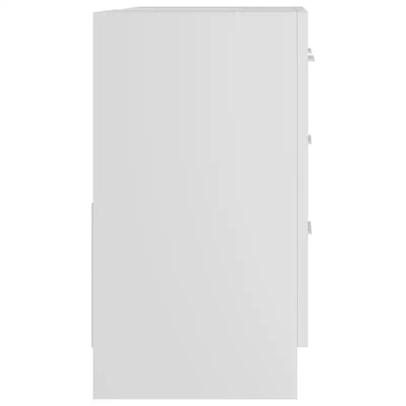 vidaXL Meuble sous-vasque blanc Bois d'ingénierie Moyen Meuble de salle de bain sous-vasque