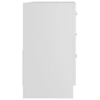 vidaXL Meuble sous-vasque blanc Bois d'ingénierie Moyen Meuble de salle de bain sous-vasque