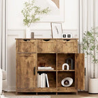 Meubles de rangement, meuble de rangement en bois avec tiroirs et étagères, armoire d'appoint pour salon, chambre, salle de bain