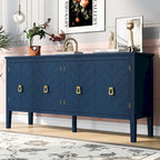 Buffet quatre portes avec motifs de lignes géométriques